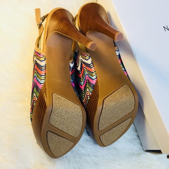 NWB Nine West Multicolor spring dewo Sandals - Picture 5 of 5